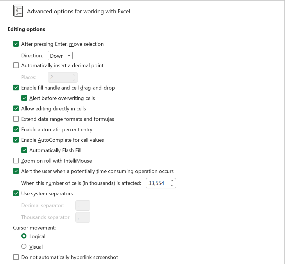 microsoft excel docs