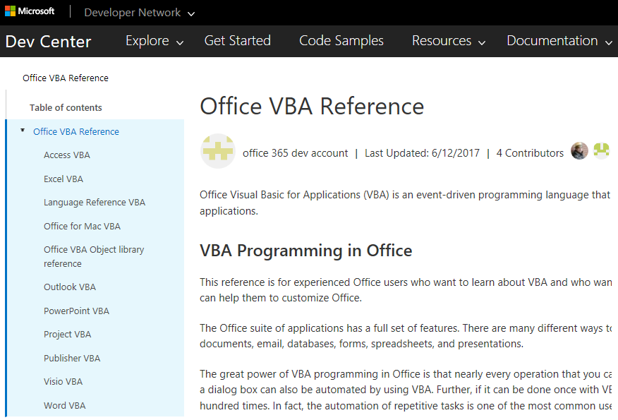 microsoft excel docs